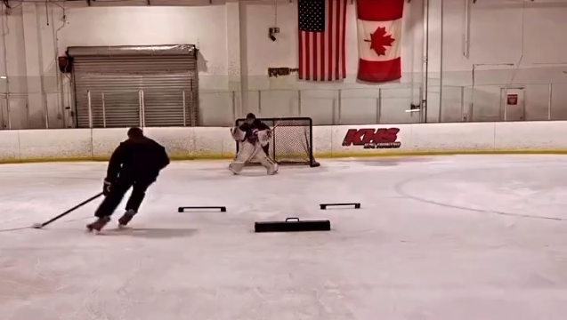 Attacking Hockey Player
